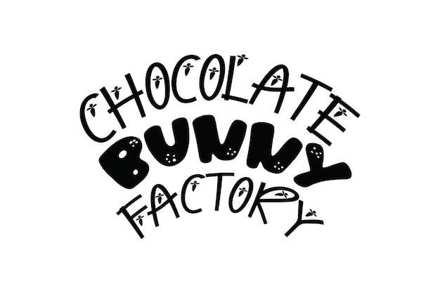 Vector a vector illustration of a bunny factory text.