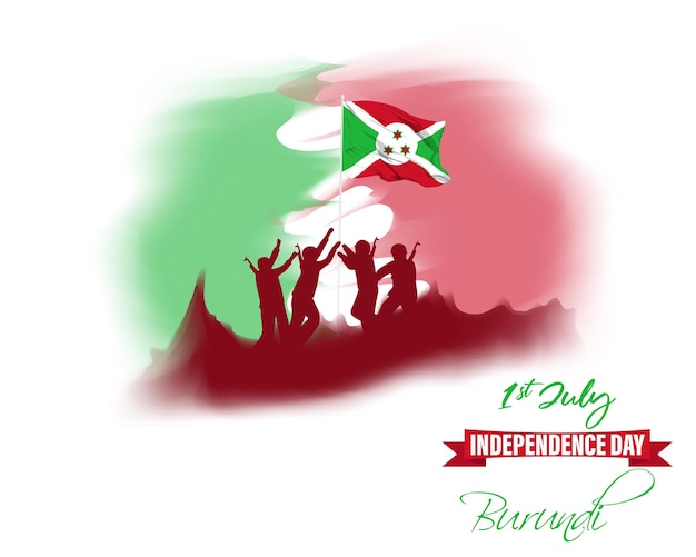 Vector illustration for Burundi Independence Day banner