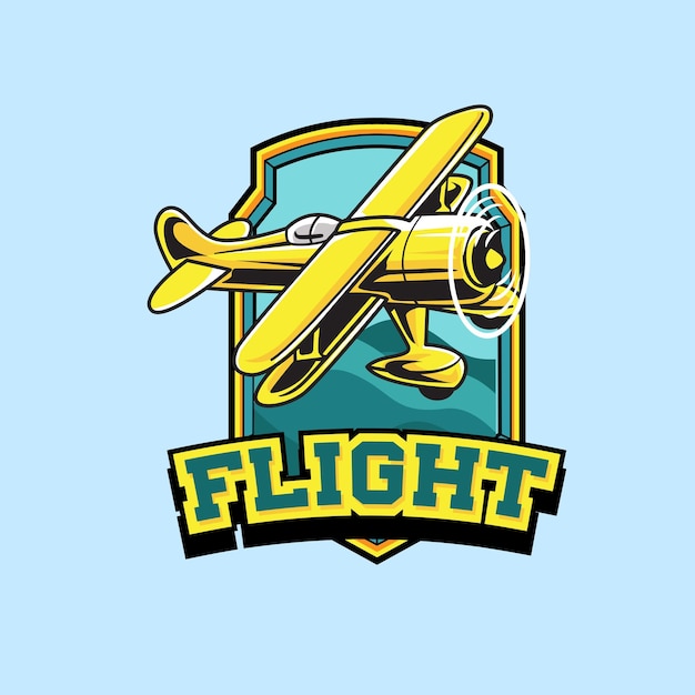 Vector illustration of bush plane badge collection