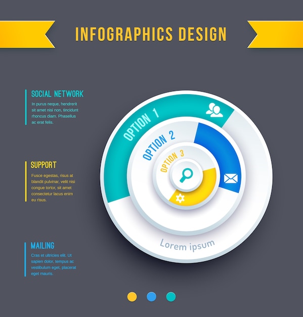 Vector illustration of business Pie Chart design template