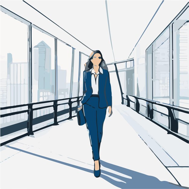 Vector vector illustration of a business woman