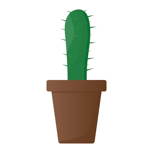 Vector illustration Cactus in a pot Vector