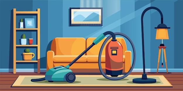 a vector illustration of a car wheel and a vacuum cleaner