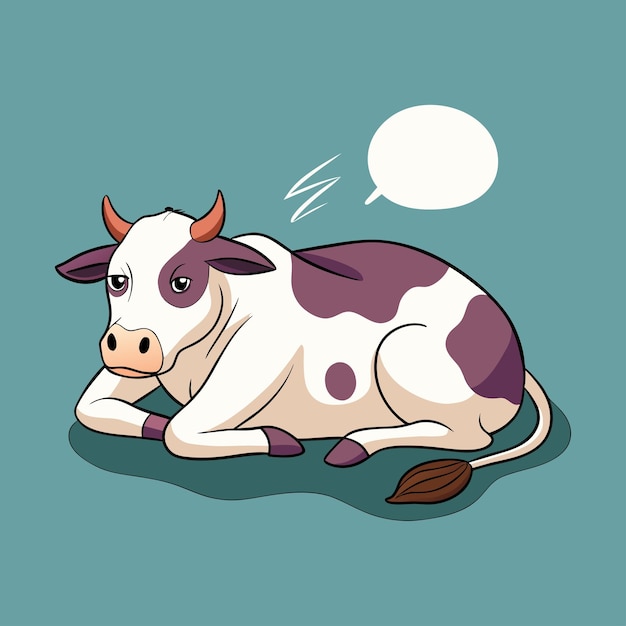 Vector illustration of a cartoon cow Vector illustration of a cow