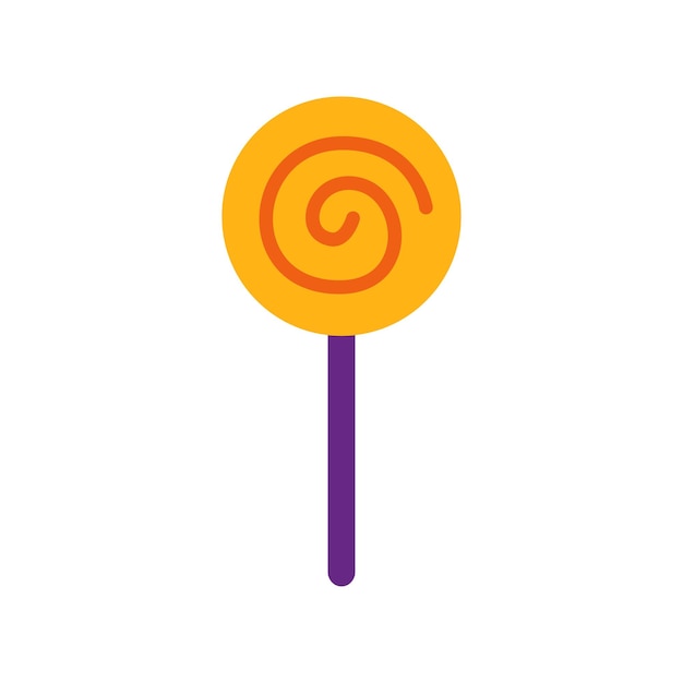 Vector illustration of cartoon Halloween lollipop on white background