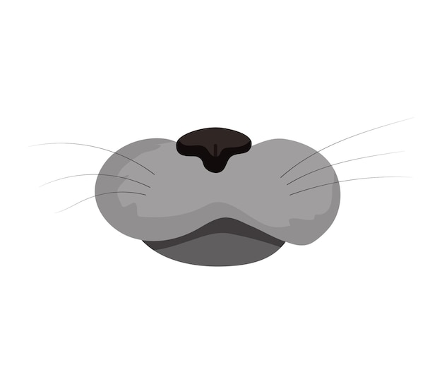 Vector vector illustration of cat nose