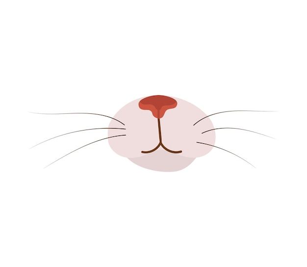 Vector illustration of cat nose