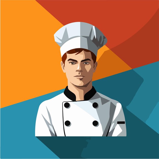 Vector vector illustration of chef logo and icon