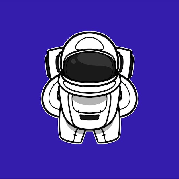 Vector illustration chibi astronaut