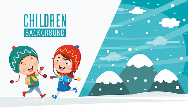 Vector Illustration Of Children Background