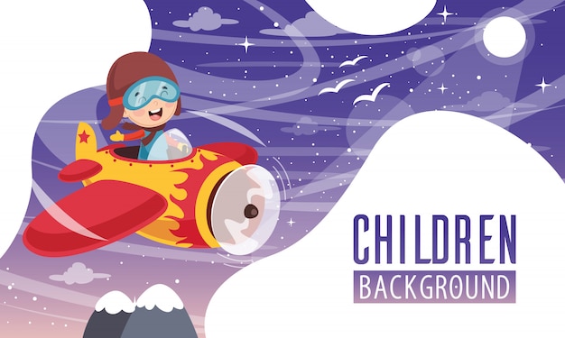 Vector Illustration Of Children Background