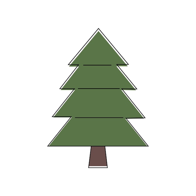 Vector illustration of christmas tree