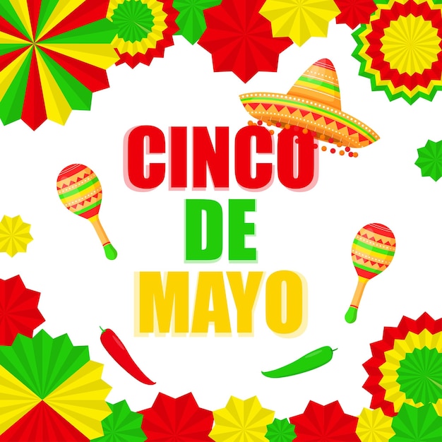 Vector illustration of Cinco de Mayo greeting