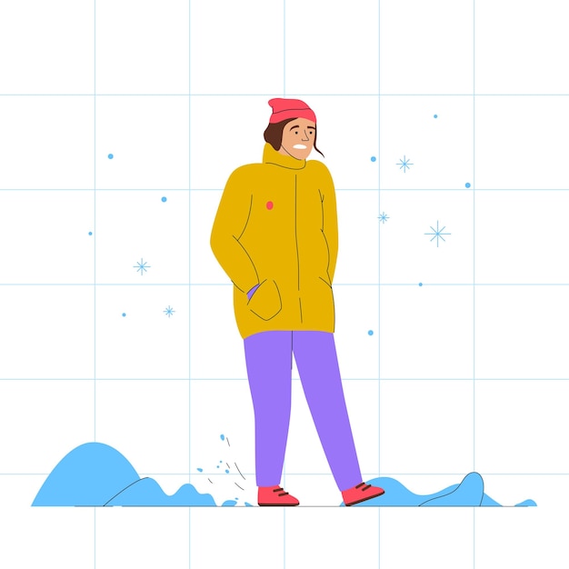 Vector illustration climate change concept character design vector flat illustration