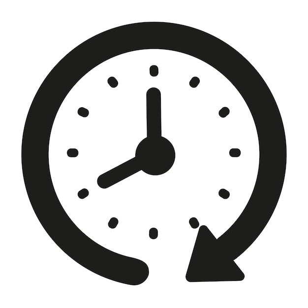 vector illustration of a clock on a transparent background