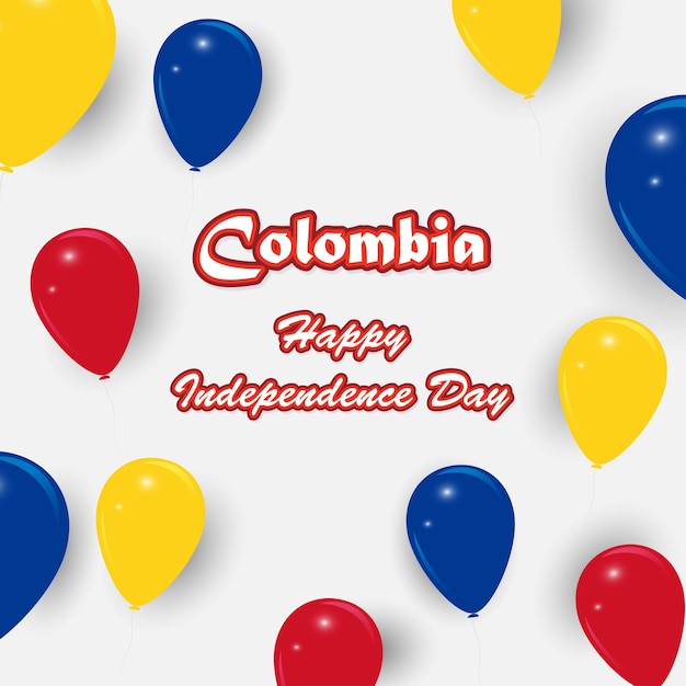 Vector illustration for Colombia independence day