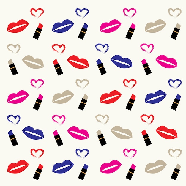 vector illustration of colorful lips