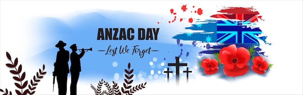 Vector illustration concept of Anzac Day banner