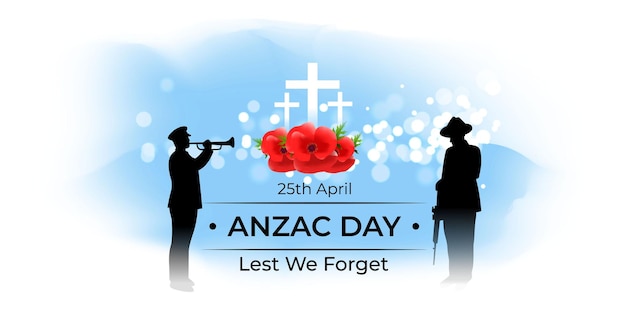 Vector illustration concept of Anzac Day banner