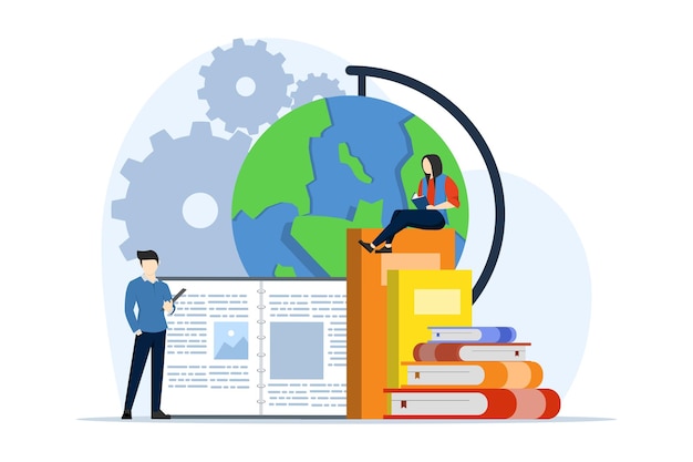 vector illustration of the concept of Education and Personal Development