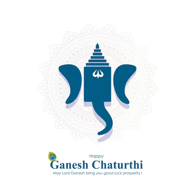 Vector illustration concept of Ganesh Chaturthi festival greeting