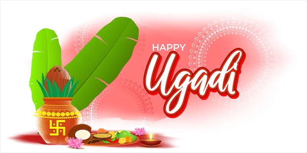 Vector illustration concept of Happy Ugadi