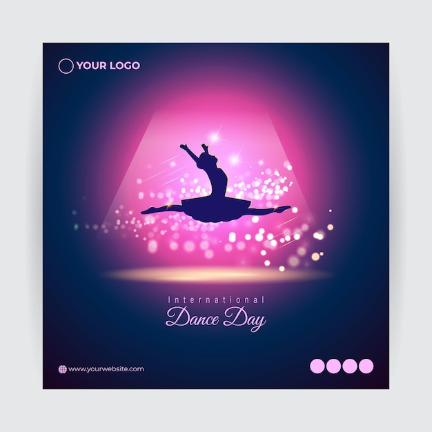 Vector illustration concept of International Dance Day greeting