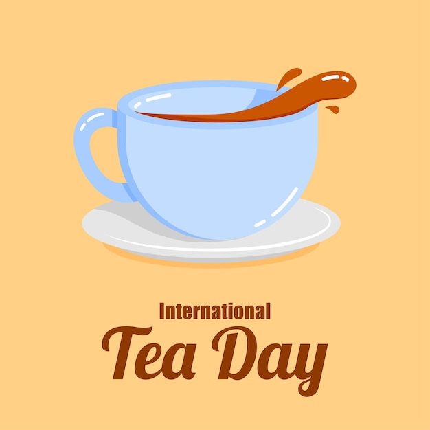 Vector illustration concept of International Tea Day