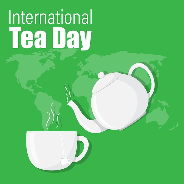 Vector illustration concept of International Tea Day