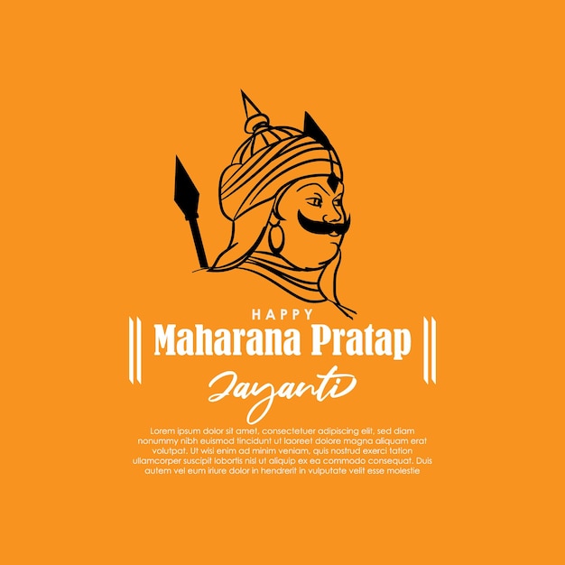 Vector illustration concept of Maharana Pratap Jayanti banner