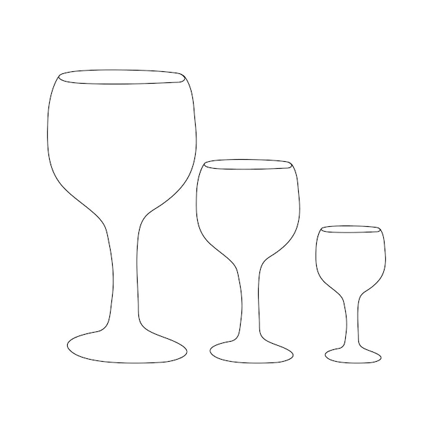 Vector illustration continuous one single line drawing of beer bottles