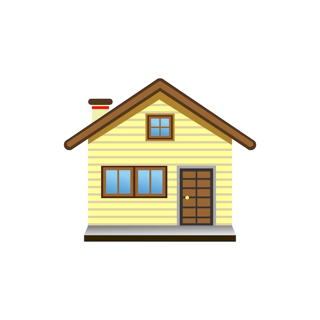 Vector illustration of cool detailed house icon isolated on white background