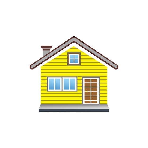 Vector illustration of cool detailed house icon isolated on white background