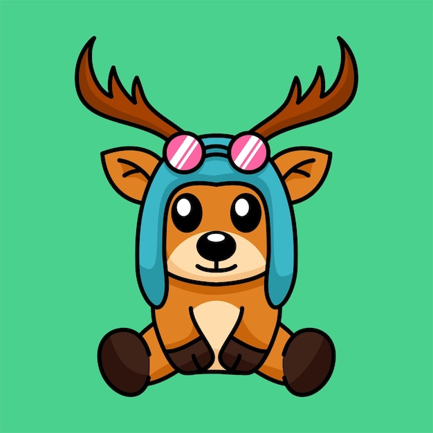 Vector illustration of a cute and adorable deer