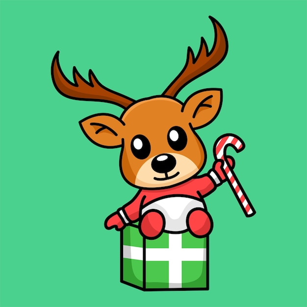 Vector illustration of a cute and adorable deer