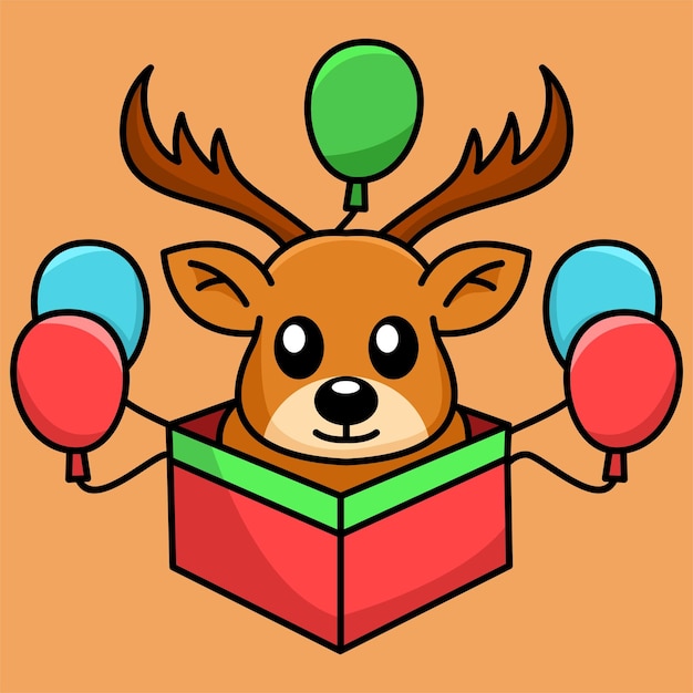 Vector illustration of a cute and adorable deer