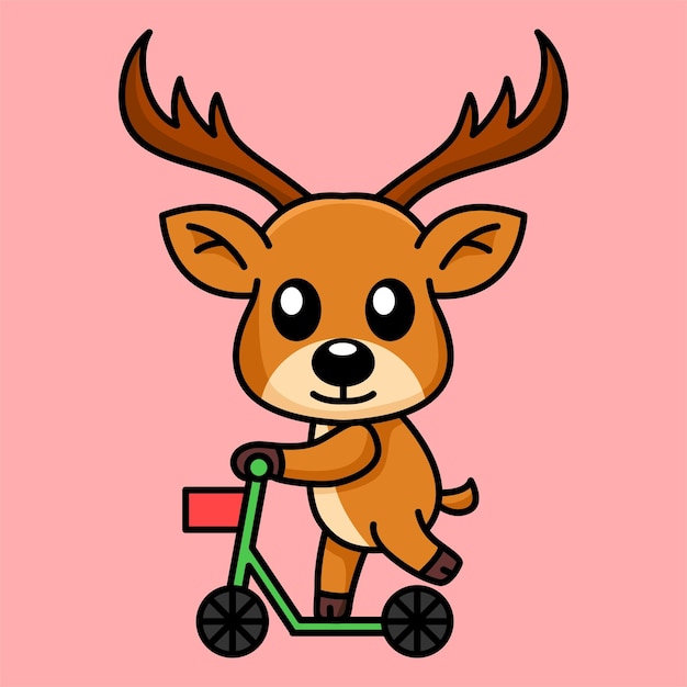 Vector illustration of a cute and adorable deer