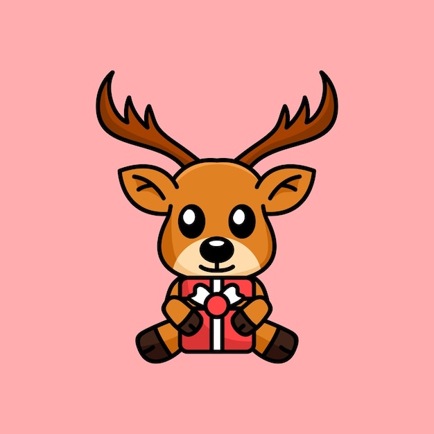 Vector illustration of a cute and adorable deer