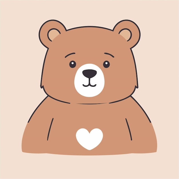 Vector illustration of a cute Bear for toddlers