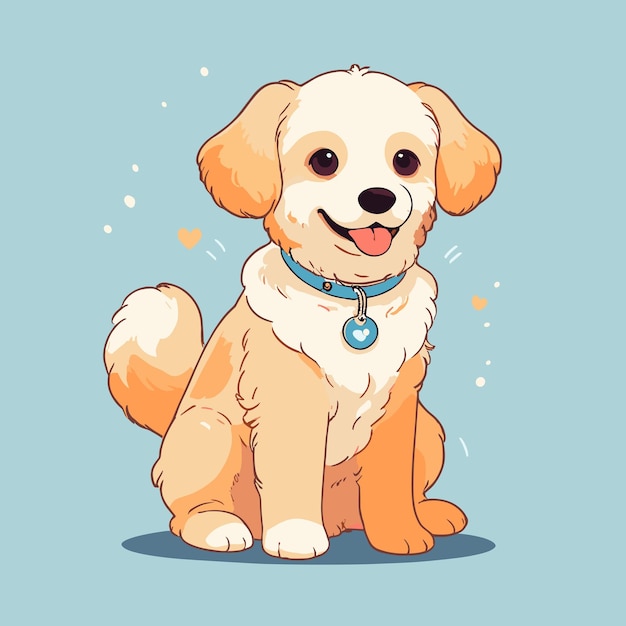 A vector illustration of a cute dog