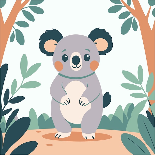 Vector illustration of a cute Koala for kids story book