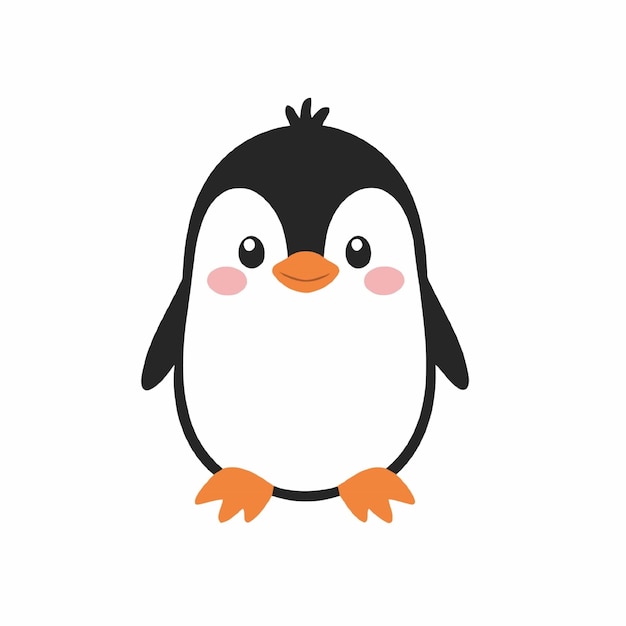 Vector illustration of a cute Penguin for kids