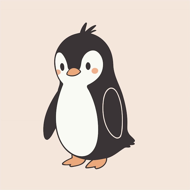 Vector illustration of a cute Penguin for toddlers