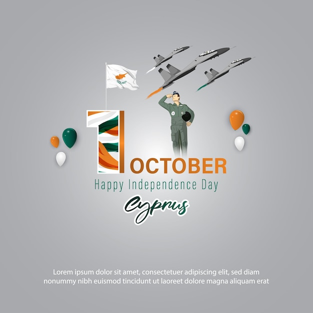 Vector illustration for Cyprus Independence Day