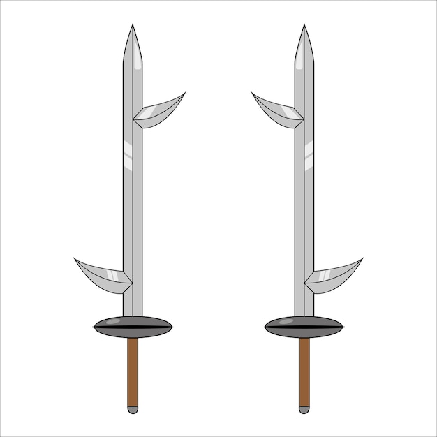 Vector illustration of a dagger sword All elements are isolated