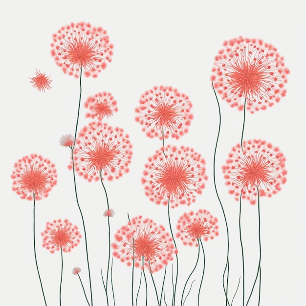 Vector illustration of dandelion floral