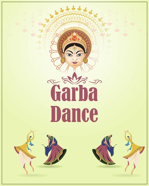 Vector illustration for Dandiya night greeting