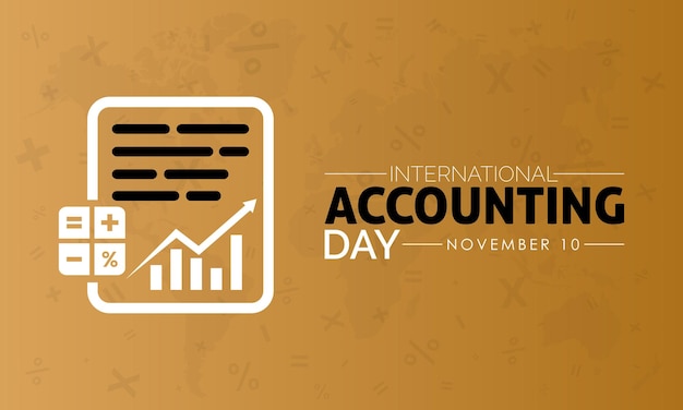 Vector vector illustration design concept of international accounting day observed on november 10