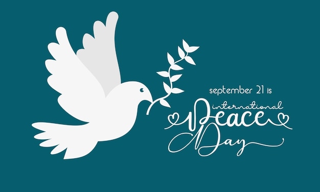 Vector illustration design concept of International day of peace observed on every september 21