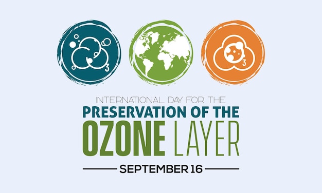 Vector illustration design concept of International day for the preservation of the ozone layer observed on every september 16